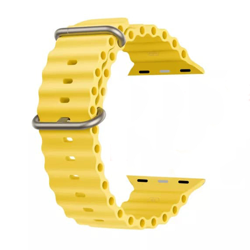 Curea smartwatch Techsuit Watchband (W038) compatibil cu Apple Watch 1/2/3/4/5/6/7/8/9/10/11/SE/SE 2/SE 3/Ultra/2/3 (42/44/45/46/49mm), Galben