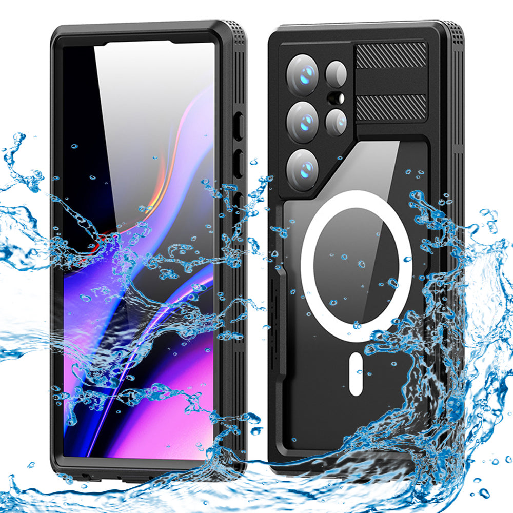 Husa de protectie ShellBox Waterproof IP68 compatibil cu Samsung Galaxy S24 Ultra, Negru