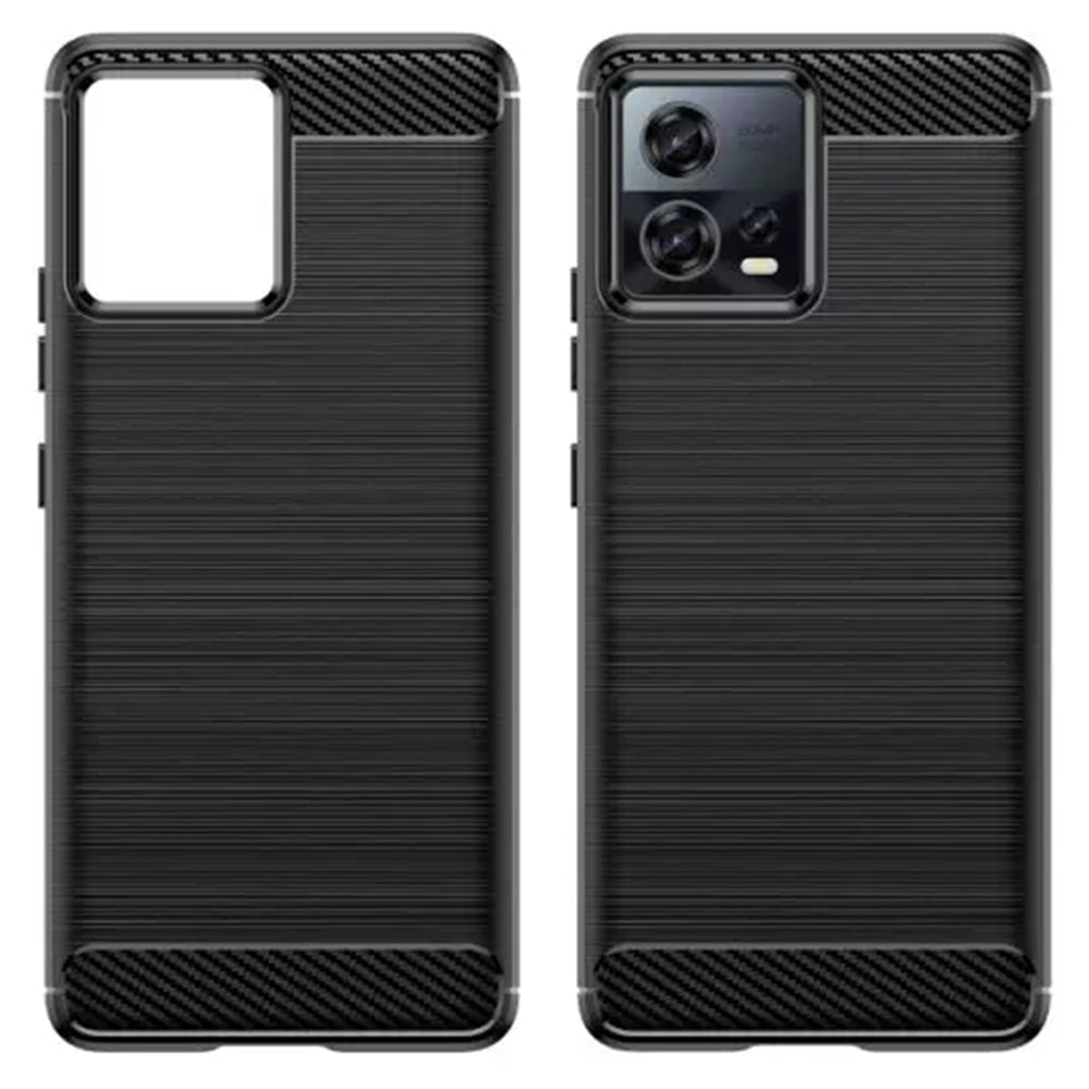 Husa de protectie Techsuit Carbon Silicone compatibil cu Motorola Edge 30 Fusion, Negru