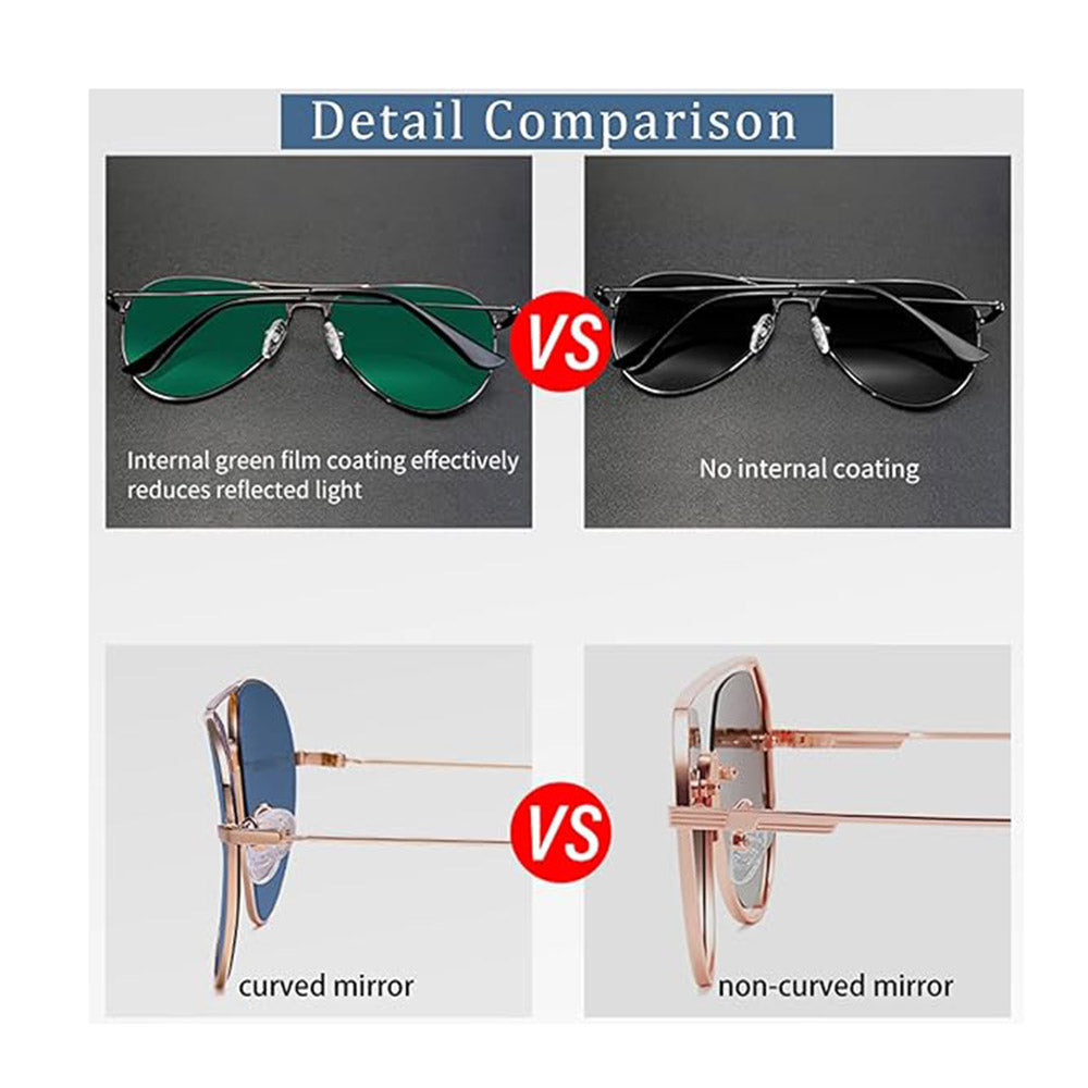 Techsuit Sunglasses (3025), for Women and Men, with UV Protection and Metal Frame, Roz Auriu / Harbor Blue