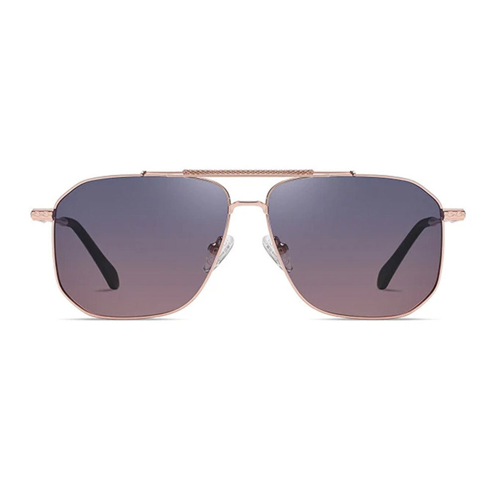 Techsuit Sunglasses Polarized (8538), for Men, with UV Protection, Metal, Roz Auriu / Gradient Purple