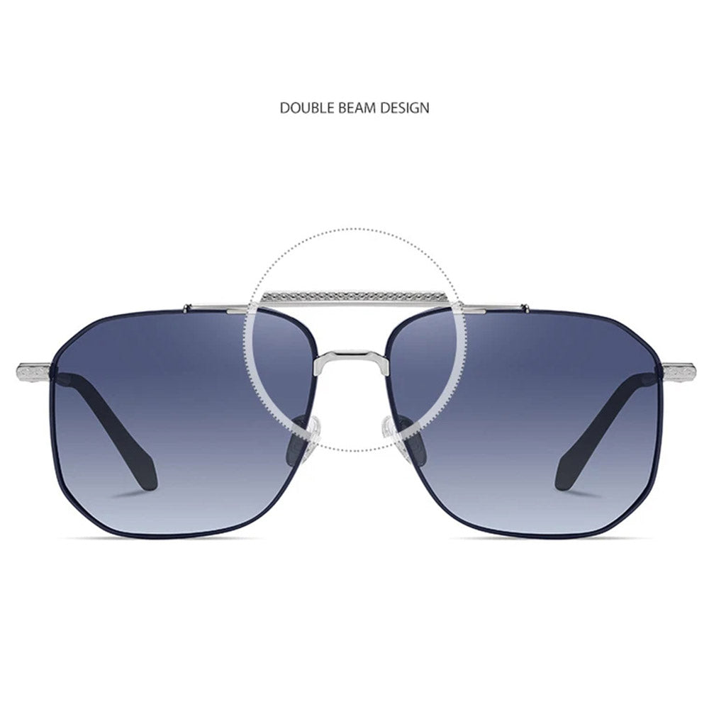 Techsuit Sunglasses Polarized (8538), for Men, with UV Protection, Metal, Roz Auriu / Gradient Purple