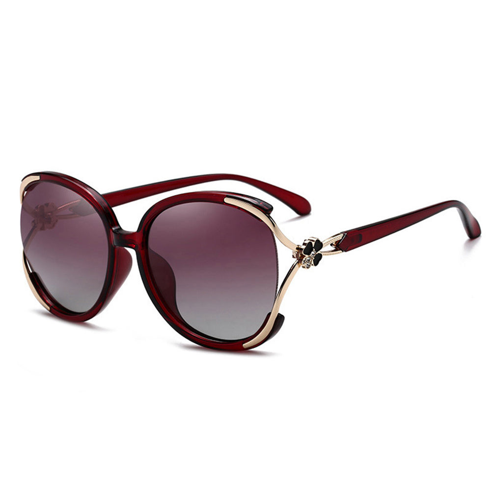 Techsuit Sunglasses Polarized (1384), for Women with UV Protection, PC, Rosu