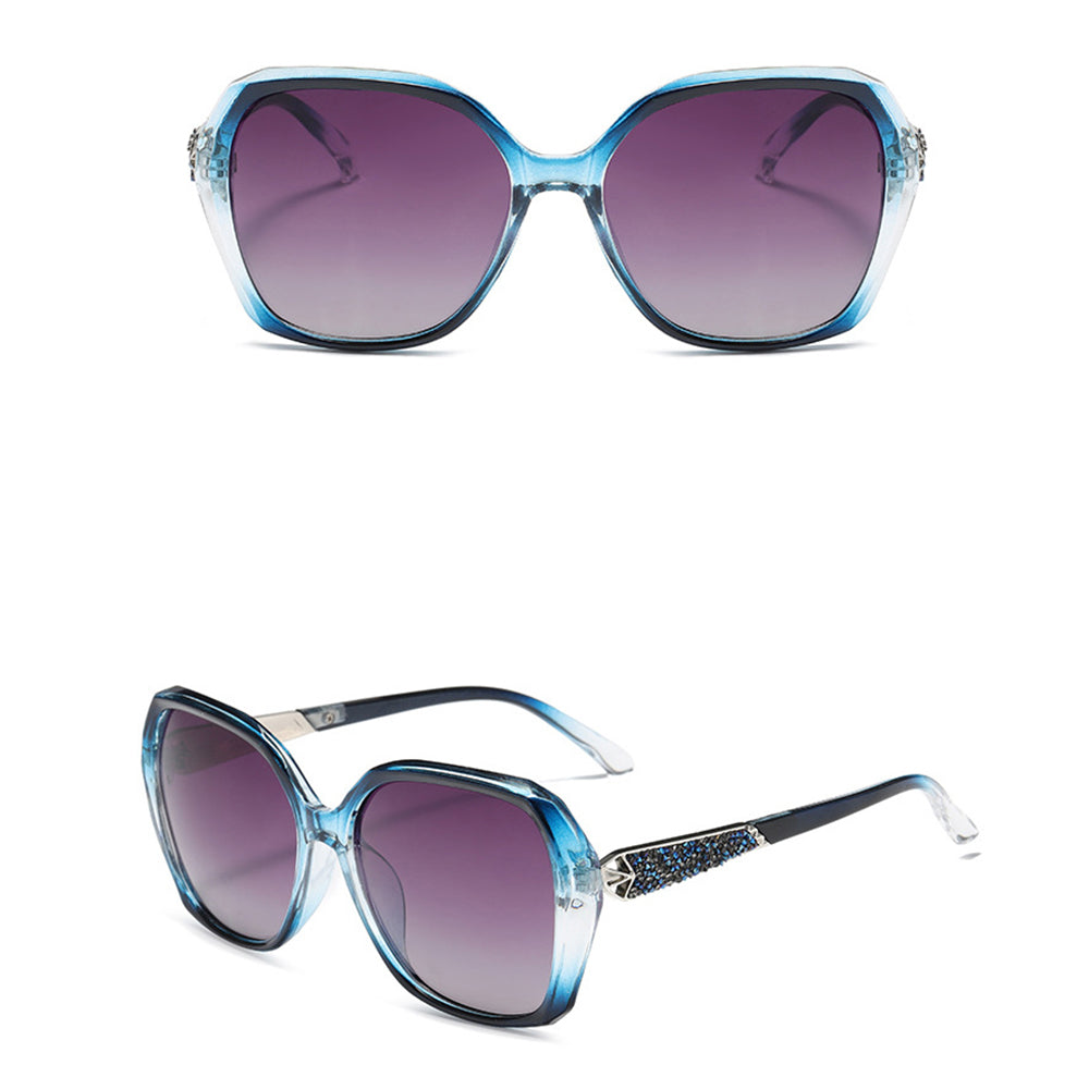 Techsuit Sunglasses Polarized (5599), for Women with UV Protection, PC, Albastru / Gray