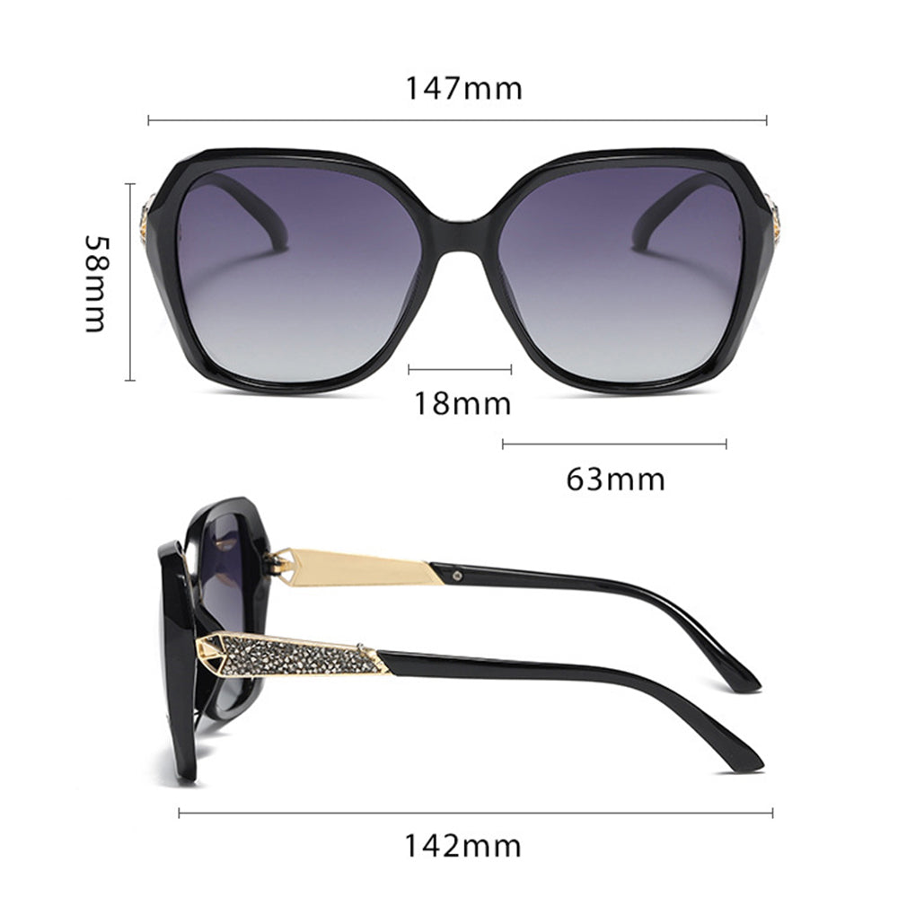 Techsuit Sunglasses Polarized (5599), for Women with UV Protection, PC, Albastru / Gray