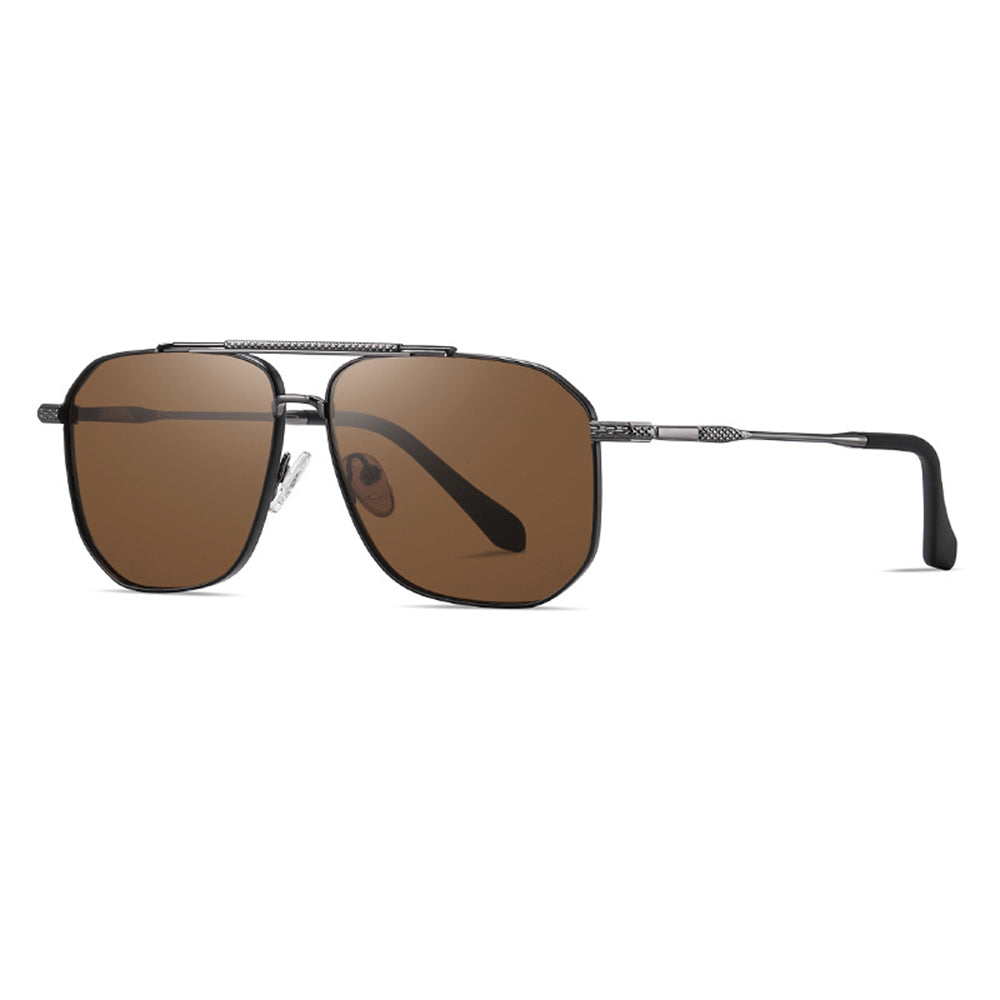 Techsuit Sunglasses Polarized (8538), for Men, with UV Protection, Metal, Gun Color / Maro