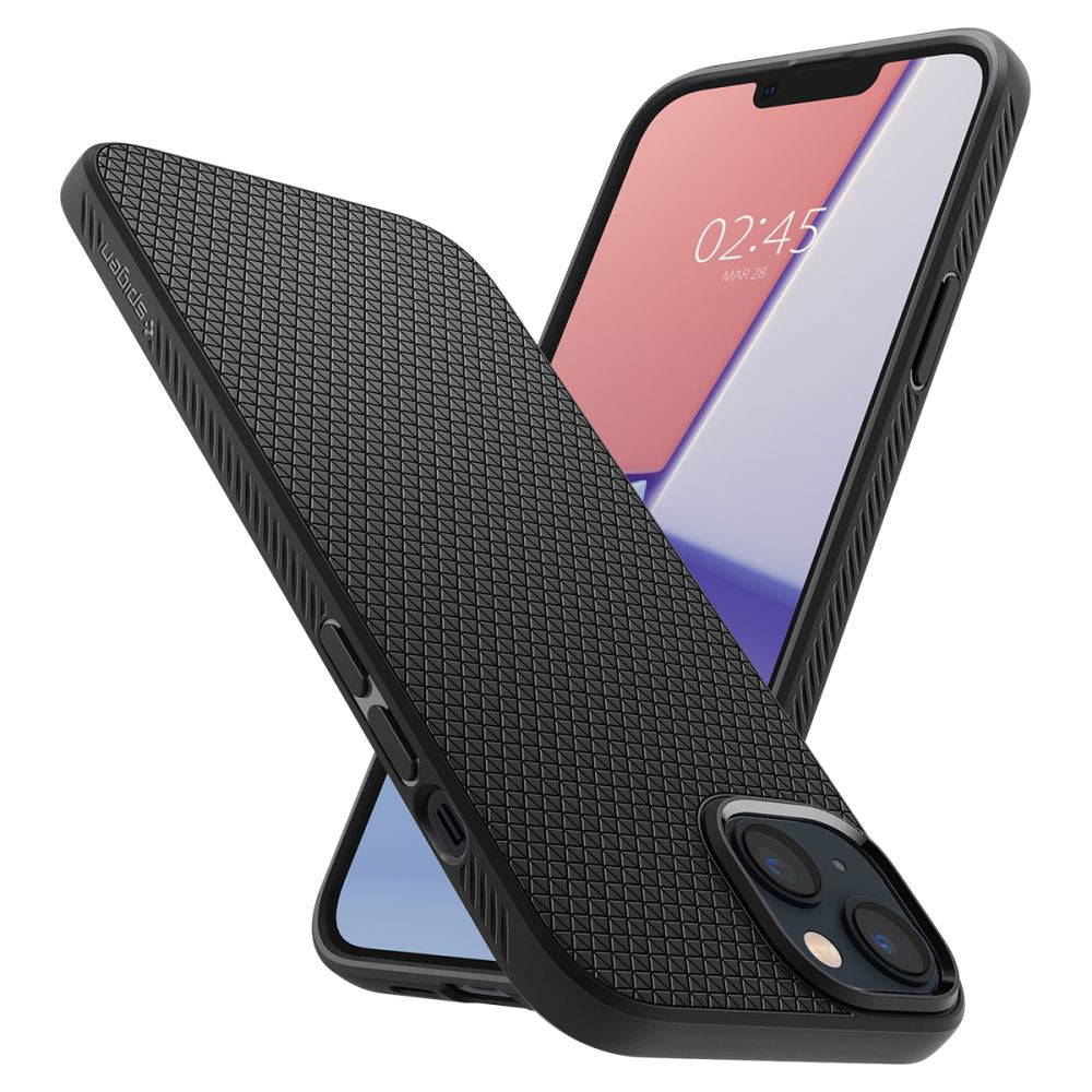 Husa de protectie Spigen Liquid Air (ACS05037) compatibil cu iPhone 14, Negru Mat