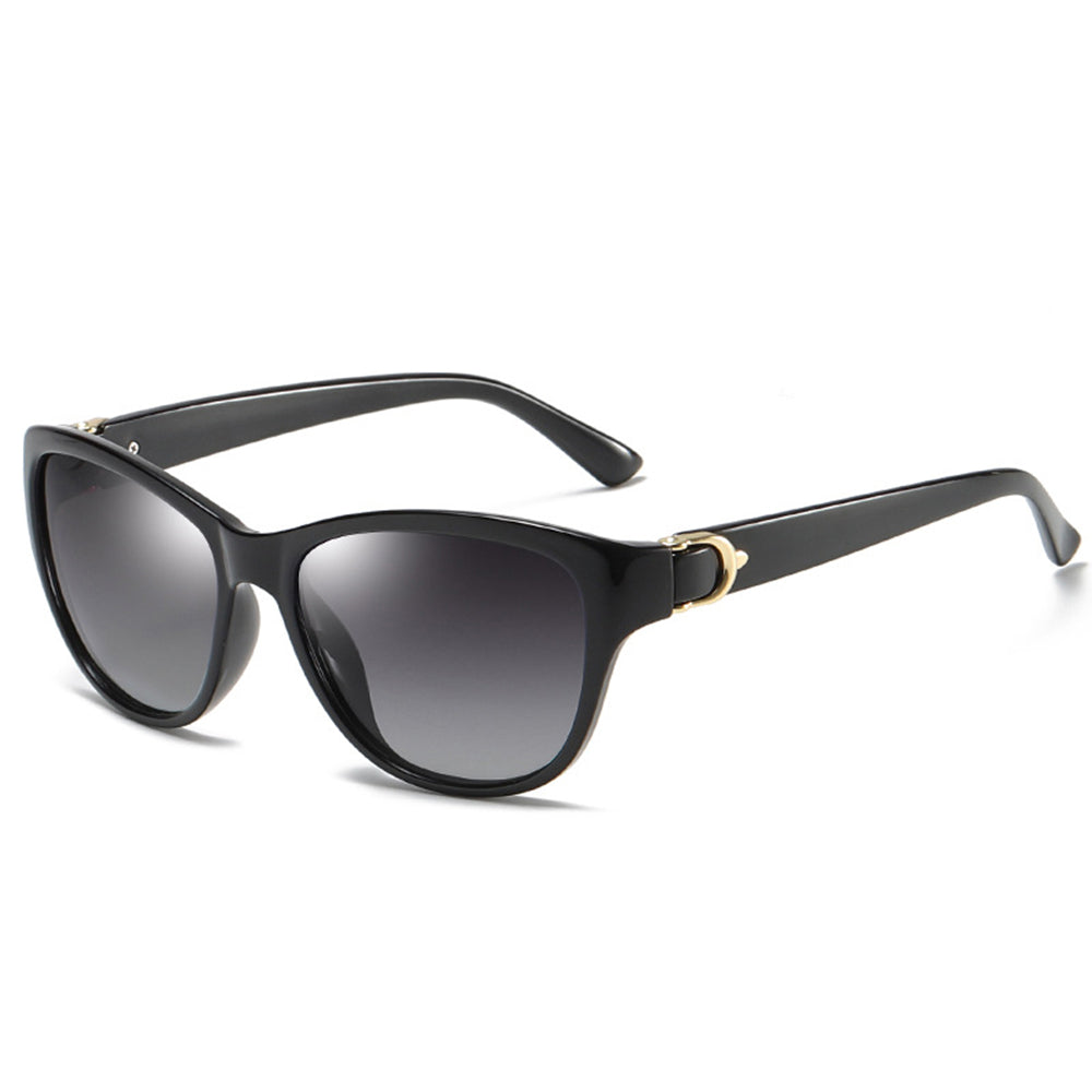 Techsuit Sunglasses Polarized (A572), for Women with UV Protection, PC, Negru / Gradient Gray