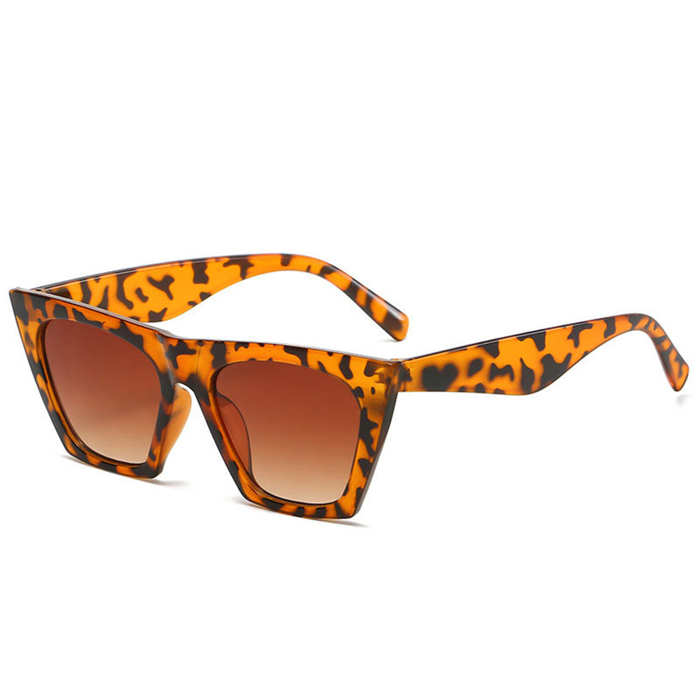Techsuit Sunglasses (5154), for Women, PC Frame and Lens, Square, Leopard / Maro