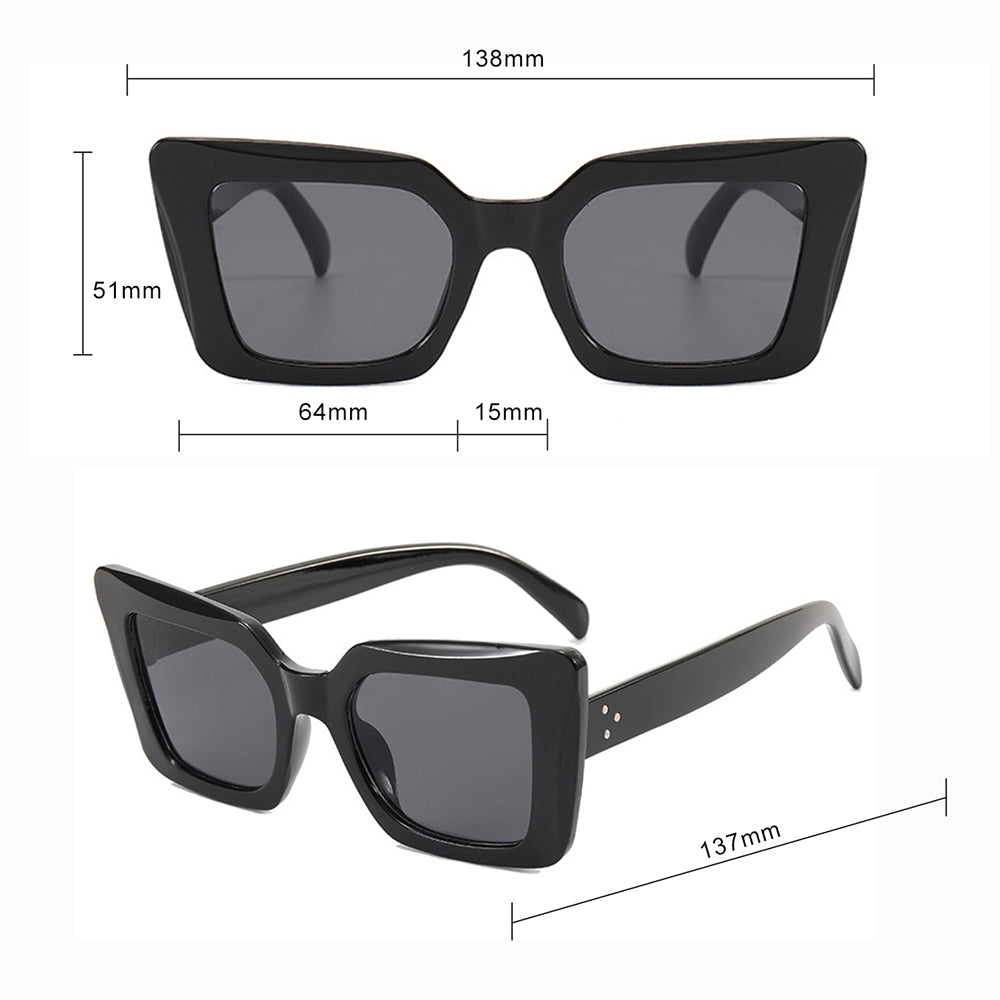 Techsuit Sunglasses (5277), for Women with PC Frame and Lens, Square Shape, Sampanie / Brown