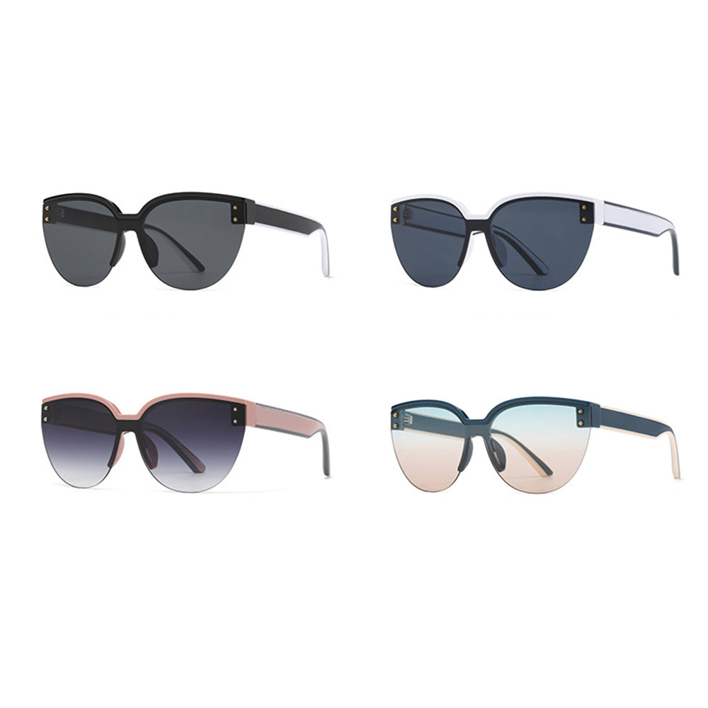 Techsuit Sunglasses (6506), for Women, PC Frame and Lens, Bright Black / Gri