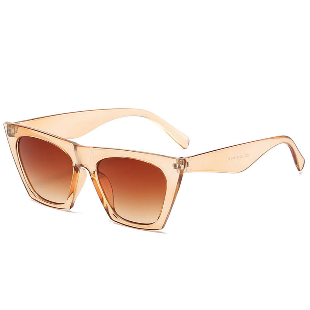 Techsuit Sunglasses (5154), for Women, PC Frame and Lens, Square, Sampanie / Brown