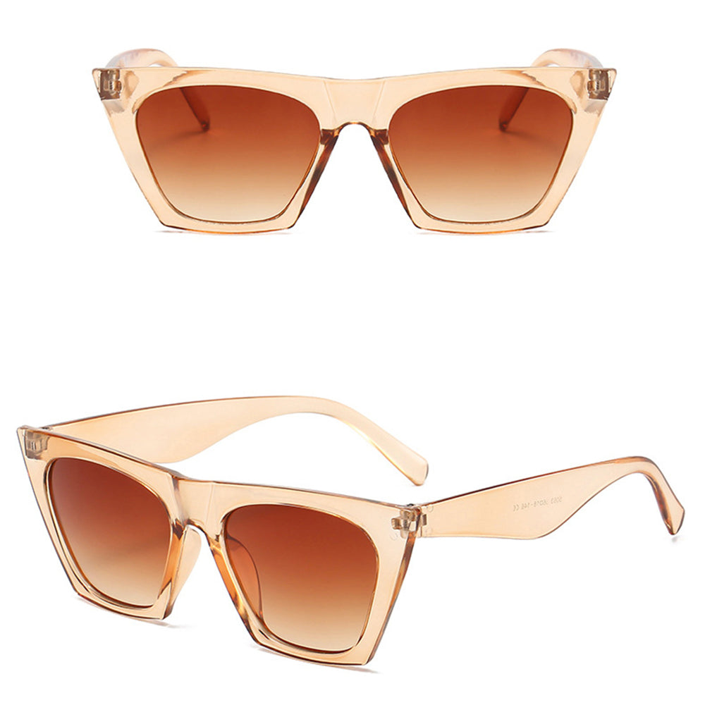 Techsuit Sunglasses (5154), for Women, PC Frame and Lens, Square, Sampanie / Brown