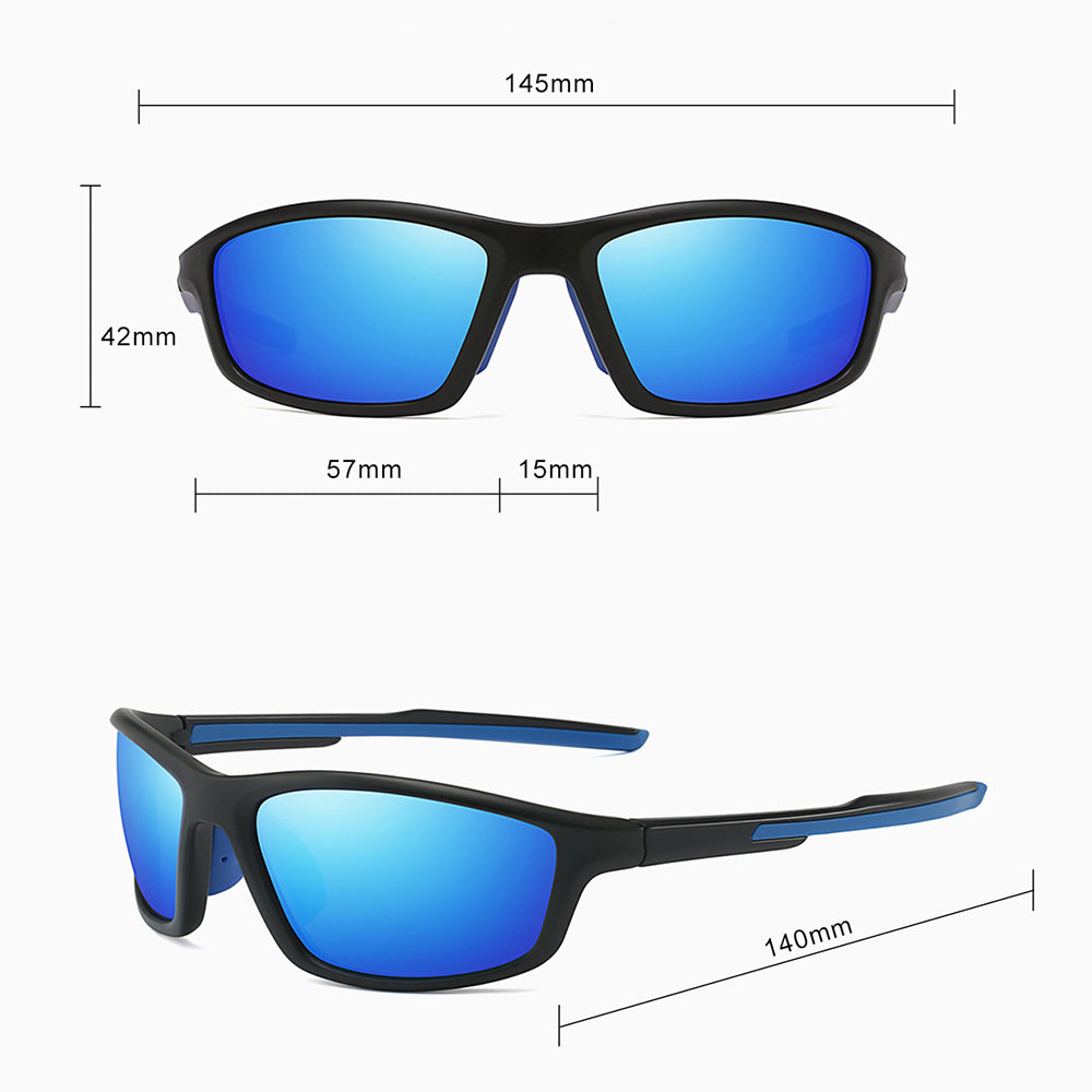 Techsuit Bike Glasses (3047), for Cycling and Sport Outdoor Activities, with UV Protection, Unisex, Negru / Discoloration