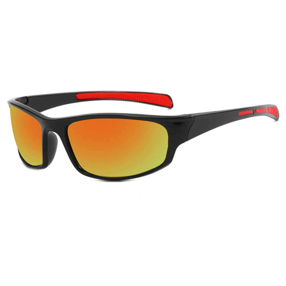 Techsuit Bike Glasses (9937), for Cycling, Sport Outdoor Activities, PC, Rectangular Shape, Unisex, Negru / Orange
