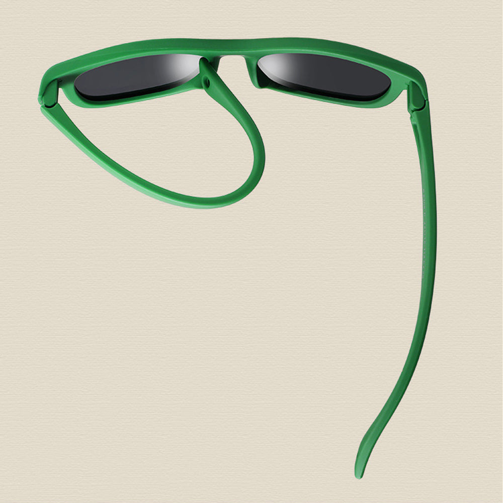Techsuit Sunglasses Polarised (8306-C14), for Babies, Square Shape, with Strap, Negru / Red