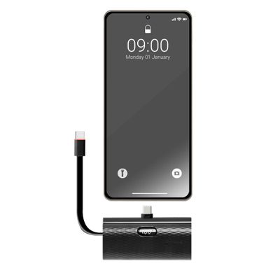 FORCELL F-ENERGY Power Plug F5K3 külső akkumulátor 5 000mAh C típusú PD 20W fekete