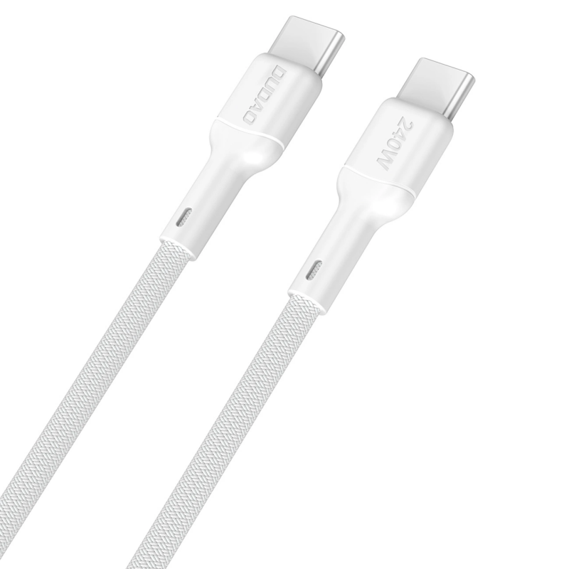 Cablu Date si Incarcare USB-C - USB-C Dudao L9C Max, 240W, 2m - Alb - NotebookGsm