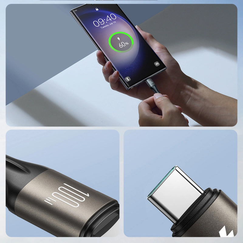 Cablu Date si Incarcare USB-C - USB-C Joyroom S-A25 Light-Speed, 100W, 1.2m