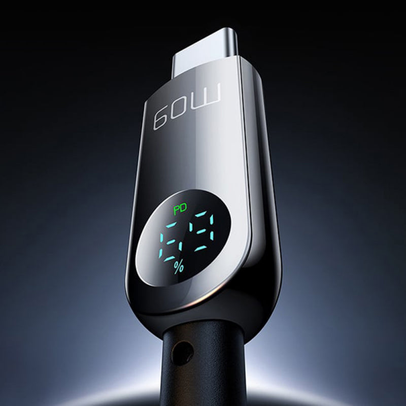 Cablu Date si Incarcare USB-C - USB-C McDodo CA-4780 Display, 60W, 1.2m - Negru - NotebookGsm