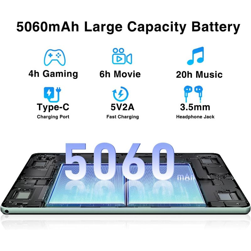 Tableta Doogee U10, 10.1" IPS HD, Android 13, Quad Core RK3562, 5060 mAh, Aplicatii Copii