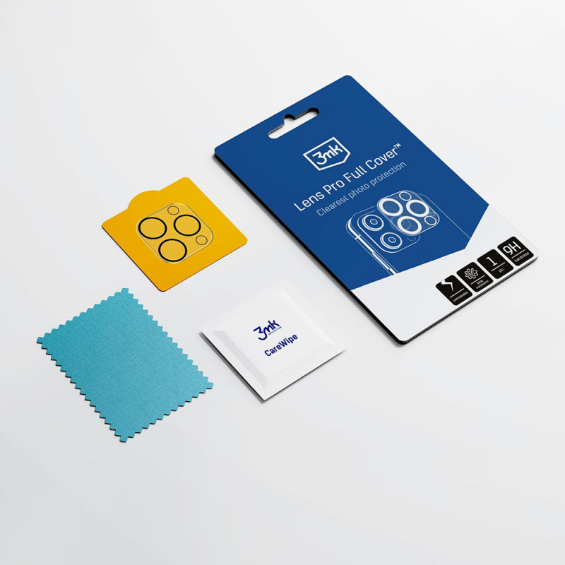 Folie de protectie Camera Spate 3MK Pro Full Cover pentru Apple iPhone 14 Pro, Sticla Securiz