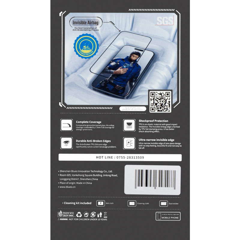 Folie de protectie Ecran Mr. Monkey Glass Anti-broken pentru Apple iPhone 16 Pro Max, Sticla Securizata, Full Glue, 5D - Neagra - NotebookGsm