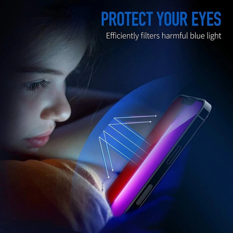 Folie de protectie Ecran Anti Blue Light Anank 5X Reinforced pentru Apple iPhone 17 Air, Sticla Securizata, Full Glue, 2.5D