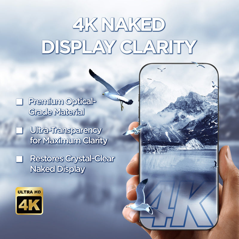 Folie de protectie Ecran Lito D+ Max 4K pentru Apple iPhone 17 / 16 Pro, Sticla Securizata, Full Glu