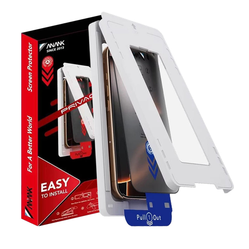 Folie de protectie Ecran Privacy Anank 5X Reinforced Applicator pentru Apple iPhone 17 Pro, Sticla Securizata, Full Glue, 2.5D