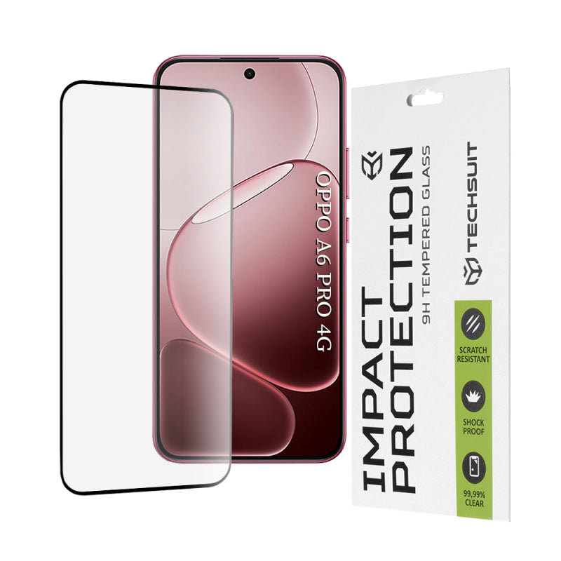 Folie de protectie Ecran Techsuit pentru Oppo A6 Pro 5G / A6 Pro 4G, Sticla Securizata, Full Glue, 111D - Neagra - NotebookGsm