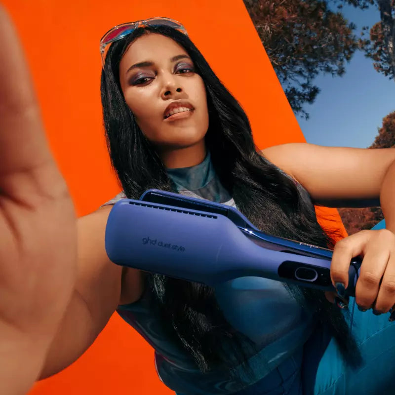 ghd Duet Hair Style 2 az 1-ben hajvasaló + hajszárító, hőlégkefe, elemi kék