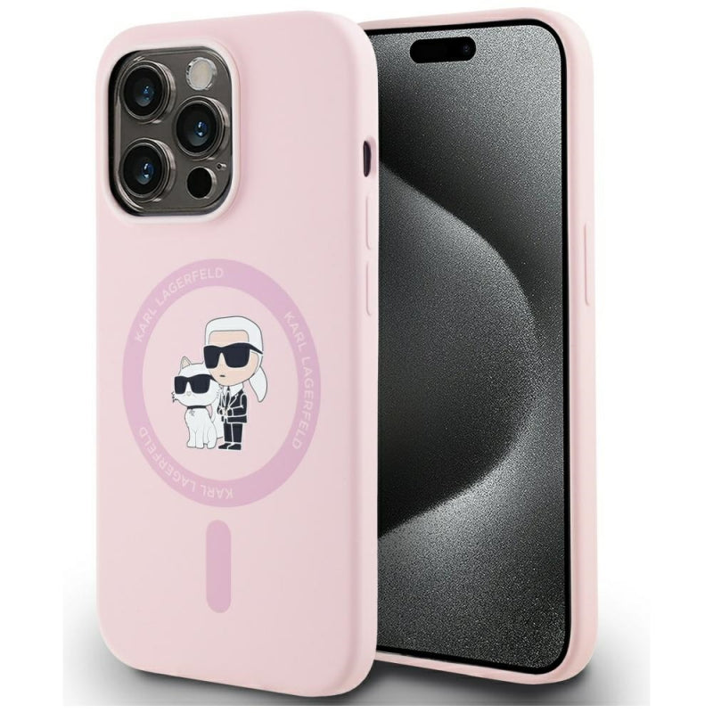 Husa MagSafe pentru Apple iPhone 14 Pro, Karl Lagerfeld, Silicone Karl & Choupette