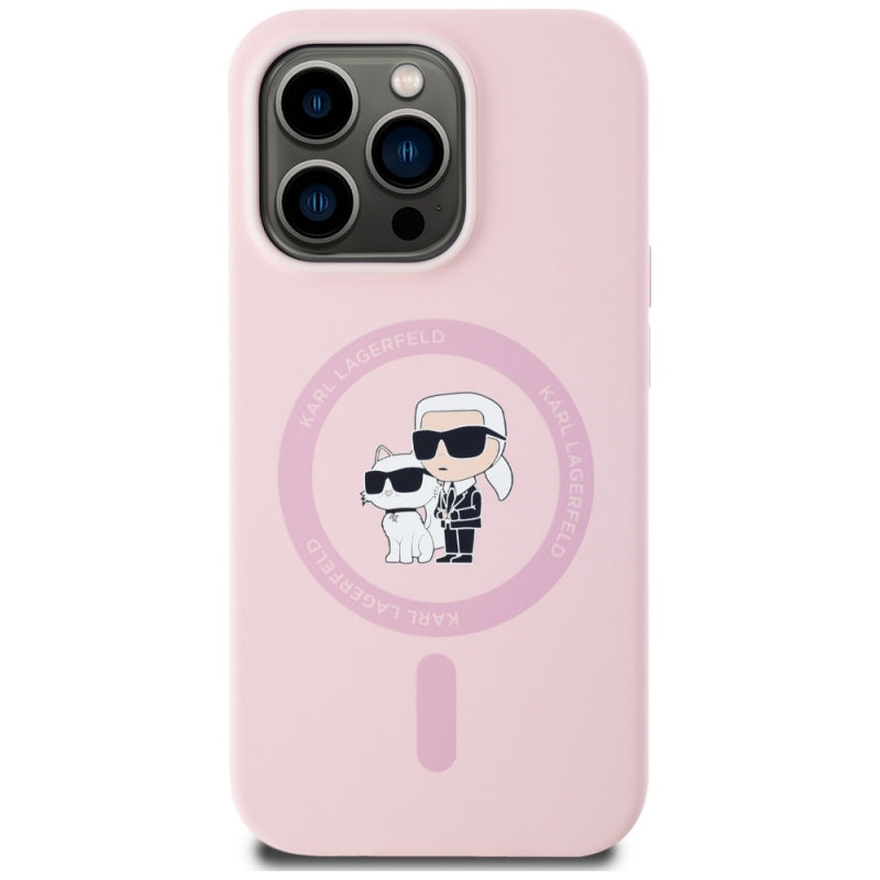 Husa MagSafe pentru Apple iPhone 14 Pro, Karl Lagerfeld, Silicone Karl & Choupette