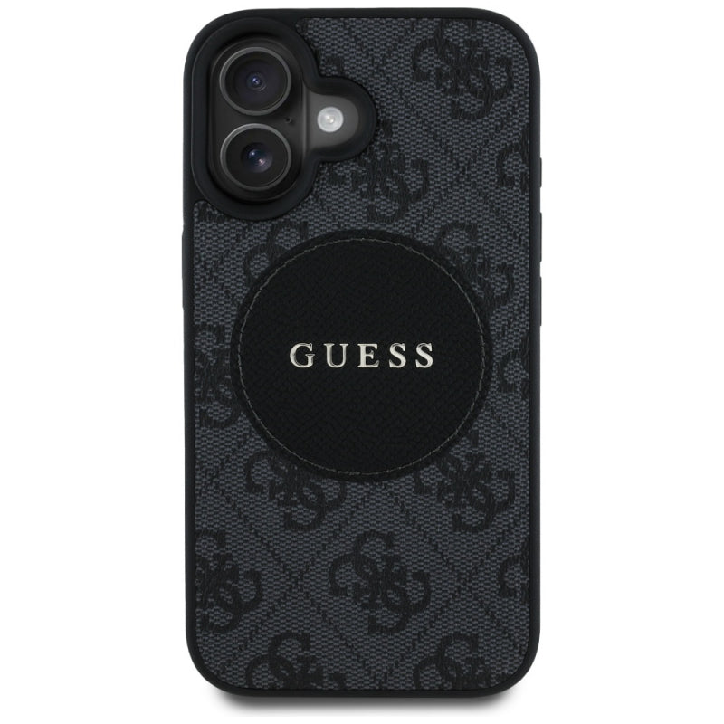 Husa MagSafe pentru Apple iPhone 16, Guess, 4G Circle Classic Logo