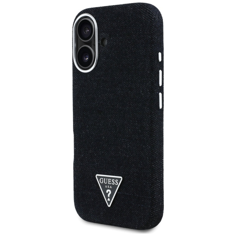 Husa MagSafe pentru Apple iPhone 16, Guess, Denim Triangle Logo