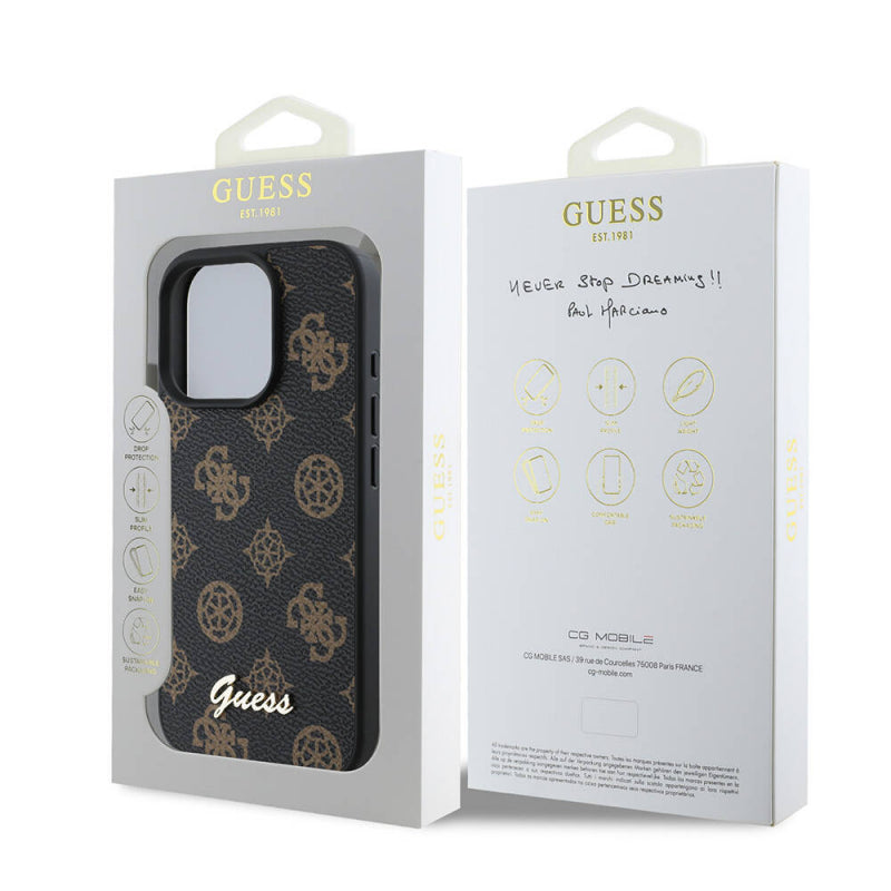 Husa MagSafe pentru Apple iPhone 16 Pro, Guess, Peony Script