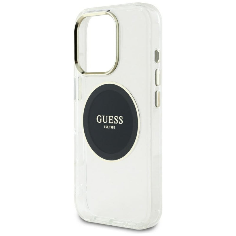 Husa MagSafe pentru Apple iPhone 16 Pro Max, Guess, IML Metal Colored Circl