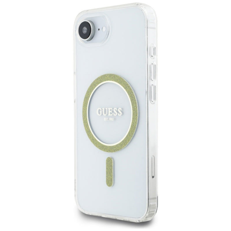 Husa MagSafe pentru Apple iPhone 16e, Guess, IML Glitter Circl