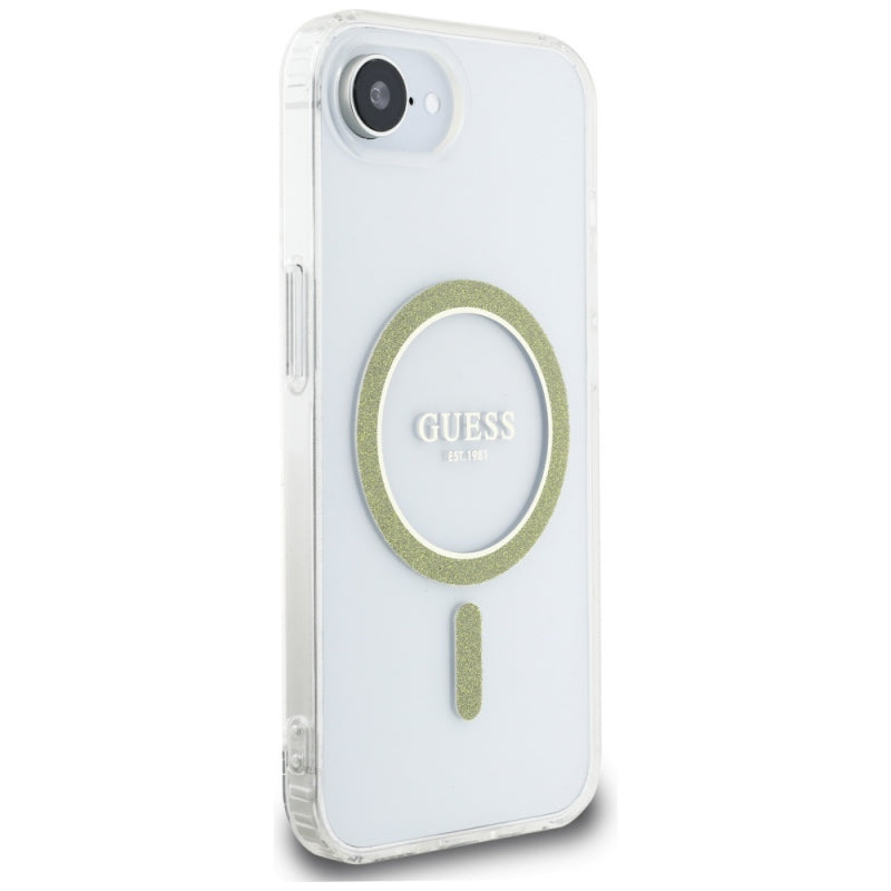 Husa MagSafe pentru Apple iPhone 16e, Guess, IML Glitter Circl