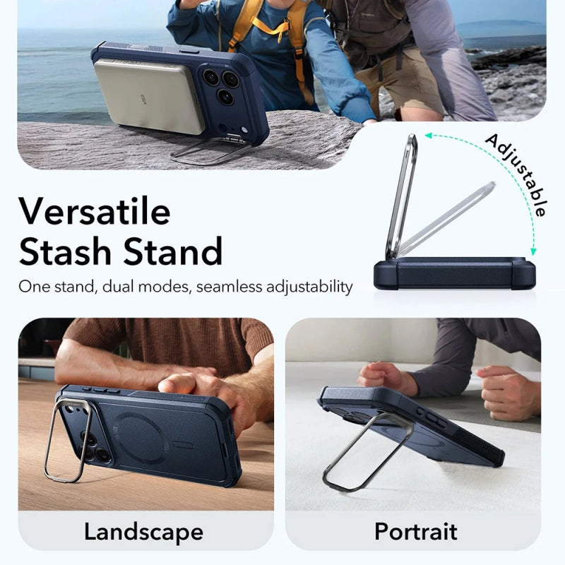 Husa MagSafe pentru Apple iPhone 17 Pro, ESR, Cyber Armor Kickstand