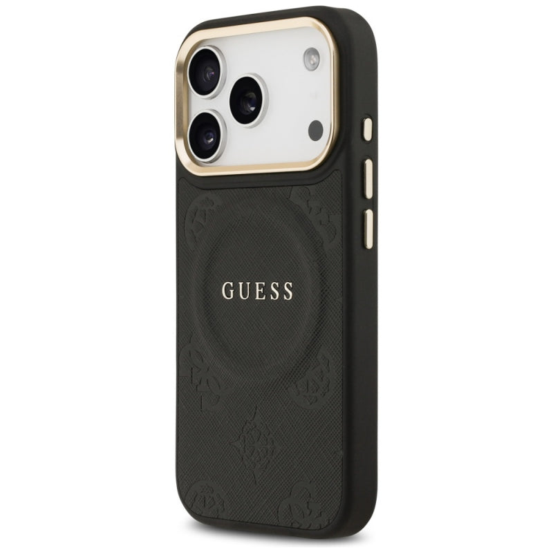 Husa MagSafe pentru Apple iPhone 17 Pro, Guess, Peony Hot Stamp