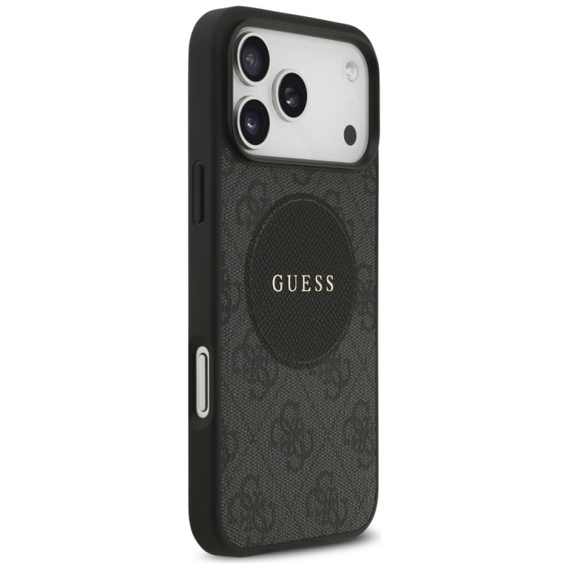 Husa MagSafe pentru Apple iPhone 17 Pro Max, Guess, 4G Circle Classic Logo