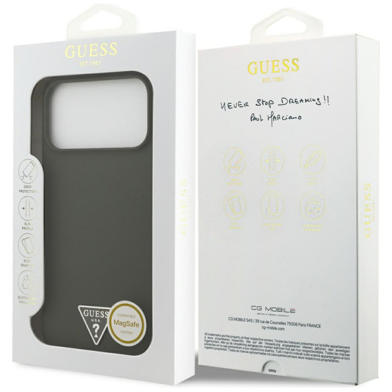 Husa MagSafe pentru Apple iPhone 17 Pro Max, Guess, Triangle Logo