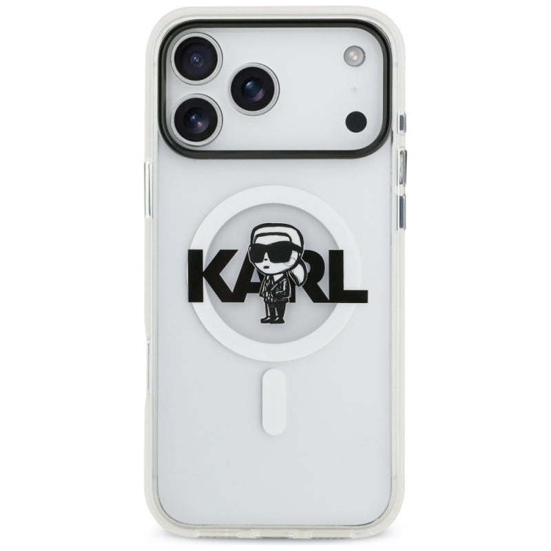 Husa MagSafe pentru Apple iPhone 17 Pro Max, Karl Lagerfeld, IML Sketch Logo Karl