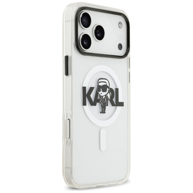 Husa MagSafe pentru Apple iPhone 17 Pro Max, Karl Lagerfeld, IML Sketch Logo Karl