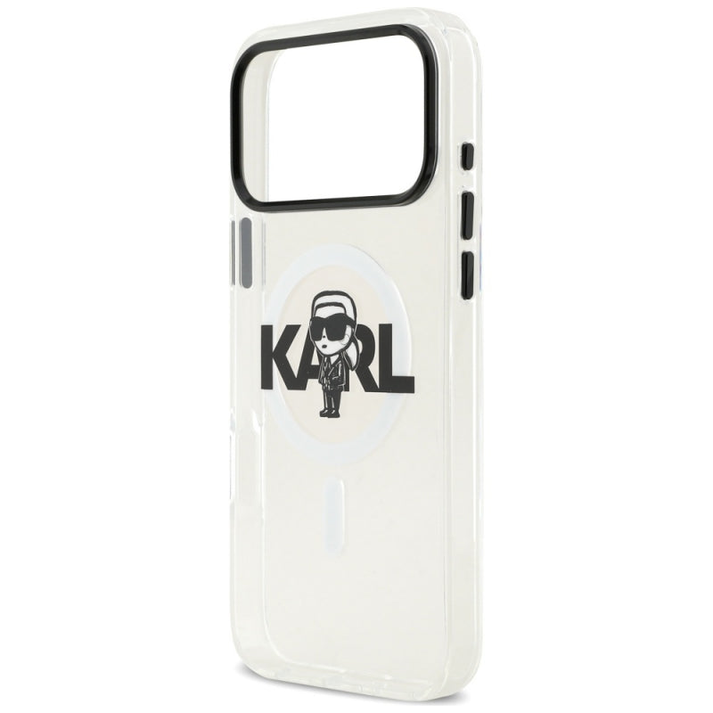 Husa MagSafe pentru Apple iPhone 17 Pro Max, Karl Lagerfeld, IML Sketch Logo Karl