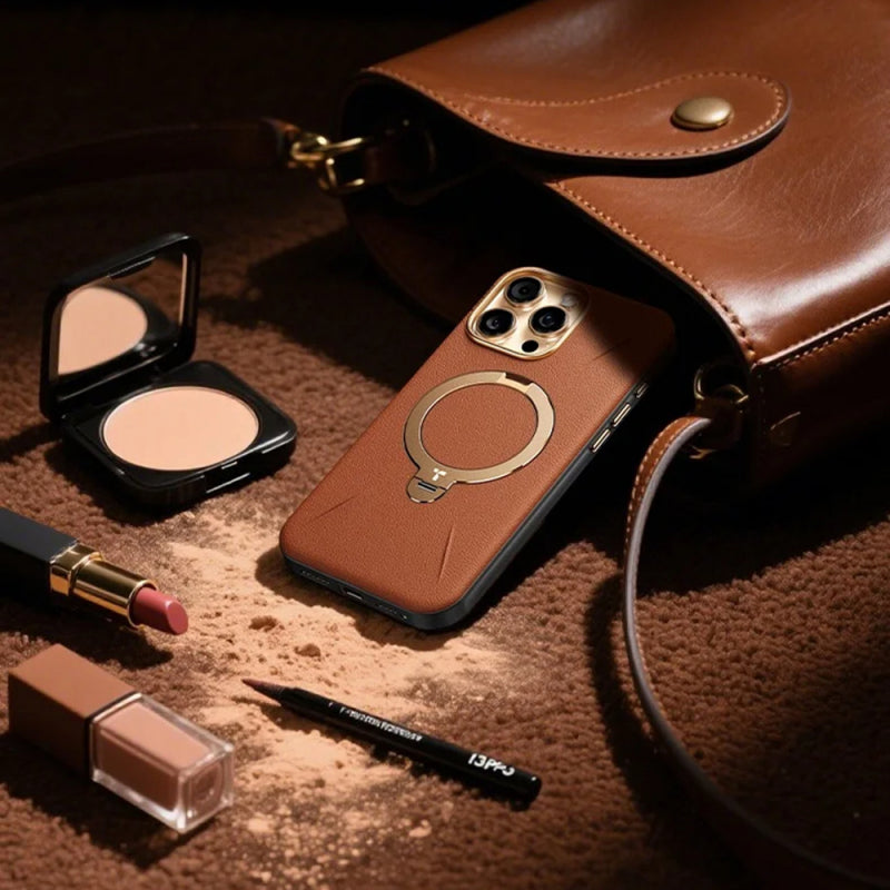 Husa MagSafe pentru Apple iPhone 17 Pro, Torras, QPRO Leathe
