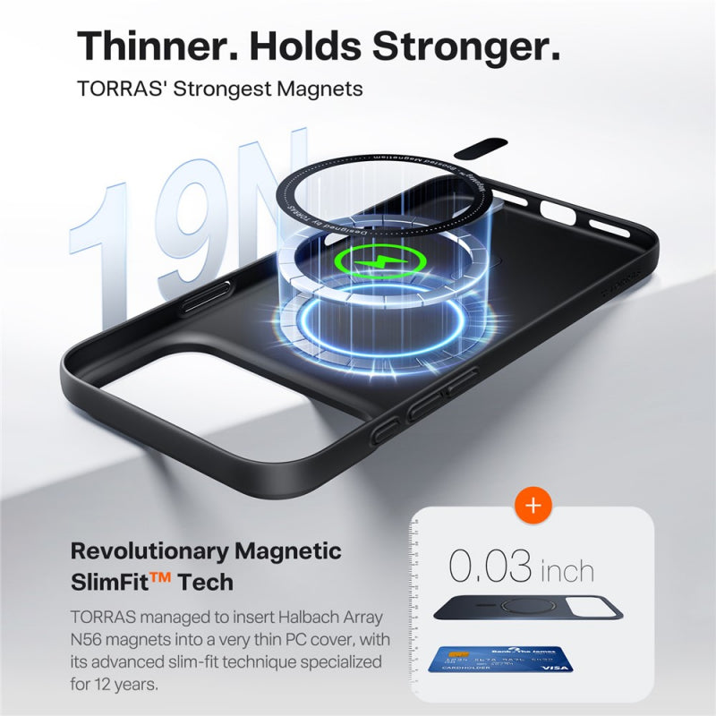 Husa MagSafe pentru Apple iPhone 17 Pro, Torras, SlimFit