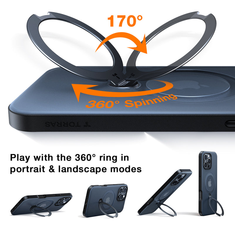 Husa MagSafe pentru Apple iPhone 17, Torras, Ostand Spi